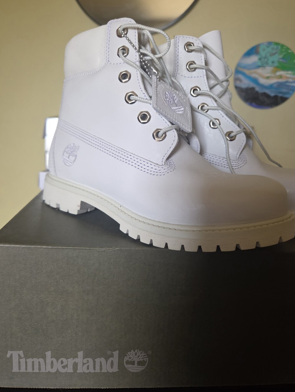 NWT Timberland Custom DYO Waterville 6" Waterproof Boots White 6.5